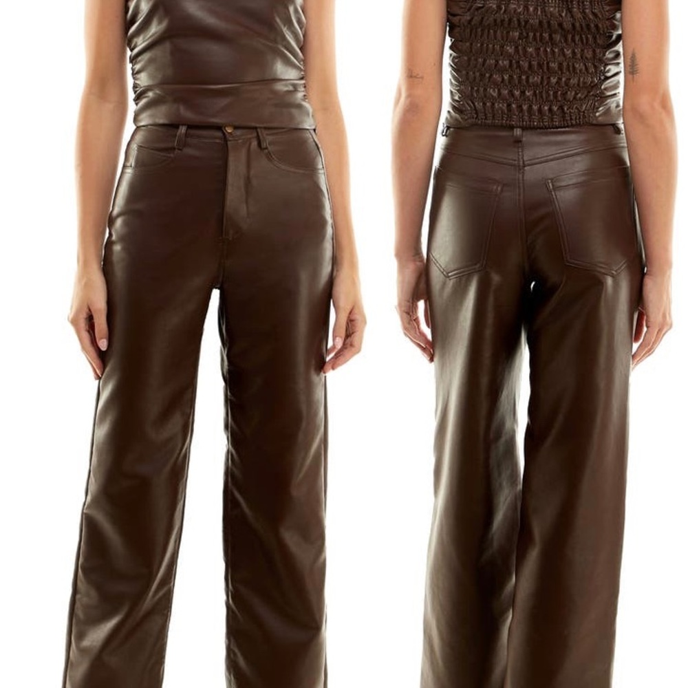 WAYF & Jordan Sloane Faux Leather Pants